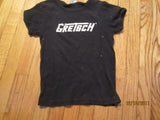 Gretsch Guitars Logo Black T Shirt Ladies Medium