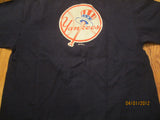New York Yankees Script & Logo Navy T Shirt Large Adidas