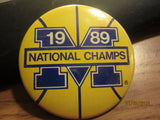 Michigan Wolverines Basketball 1989 NCAA Champs Pin