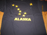 Alaska Flag Large Logo Navy T Shirt Large