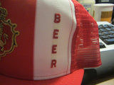 Stroh's Beer Vintage 80's Mesh Trucker Snapback Hat New W/Tag AJD Lucky Stripes
