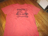 Rocky Balboa vs Ivan Drago Fight Card Pink T Shirt XL Vintage Fit