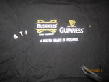 Guinness & Bushmills "Staff" T Shirt Medium Ireland Beer Whiskey