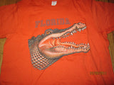 Florida Alligator Orange Vintage T Shirt Large