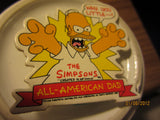 The Simpsons Homer Simpson 2 1/4 Inch Cardboard Pin 1990
