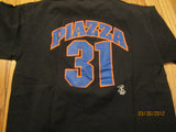 New York Mets #31 Mike Piazza Black T Shirt Large 1998
