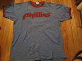 Philadelphia Phillies #20 Mike Schmidt Ringer T Shirt Large