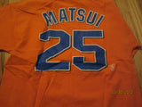 New York Mets #25 Kaz Matsui Orange T Shirt Large 1998