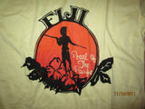 FIJI Pearl Of The Pacific Vintage Yellow T Shirt Large