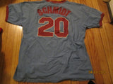 Philadelphia Phillies #20 Mike Schmidt Ringer T Shirt Large