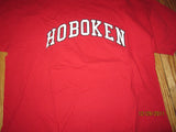 Hoboken New Jersey Red Vintage T Shirt Large Russell 50% 50%