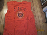 Detroit Tigers Old Logo Sleeveless orange T Shirt XXL Wright & Ditson