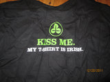 Bushmills Irish Whiskey Kiss Me Black T Shirt XL