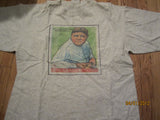 New York Yankees Babe Ruth Goudy Baseball Card T Shirt Large