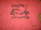 Rocky Balboa vs Ivan Drago Fight Card Pink T Shirt XL Vintage Fit