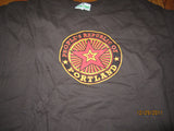 Portland Oregon People's Republic Of Logo Brown T Shirt XL
