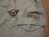 Chevrolet Corvette Embroidered Logo Grey T Shirt Medium By Roots