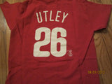 Philadelphia Phillies #26 Chase Utley T Shirt Kids Medium