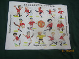 Manchester United Cartoon roster August 2003 Green T Shirt XL Philadelphia