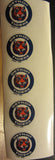 Detroit Tigers Old Logo Strip of Ten 1 1/4 Inch Stickers