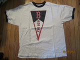 Boston Red Sox Pennant Logo Ringer T Shirt XL
