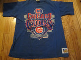 Chicago Cubs Vintage 1990 Logo Blue T Shirt Large