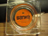 Sanka Decaffeinated Coffee Logo 4 Inch Square Glass Ashtray