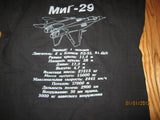 Russian Fighter Jet T Shirt Large