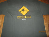 Banff Alberta Canadian At Work Sign T Shirt XL Hockey