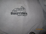Easyriders Detroit Embroidered Logo 3 Button Long Sleeve Shirt Large Motorcycles
