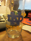 Notre Dame Fighting Irish Vintage 6 Inch Tall Logo Glass