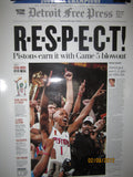Detroit Pistons 2004 Free Press "Respect" Headline Poster