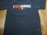 Detroit Tigers Block Letters Navy T Shirt Large