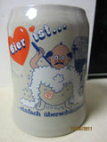 Bier Ist...Einfach Uberschaumend 0.5ltr Ceramic Beer Stein Germany