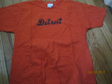 Detroit Tigers Road Script Orange T Shirt Large Moonlight Graham