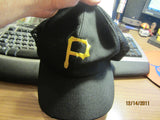 Pittsburgh Pirates Vintage Solid Black Mesh Trucker Snapback Hat Annco
