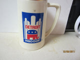 Republican National Convention 1980 Detroit Tall Ceramic Stein GOP