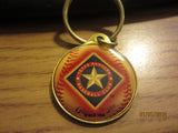 Texas Rangers Old Logo Metal Keychain