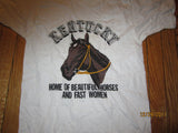 Kentucky Home Of Beautiful Horses & Fast Women Vintage 80's T Shirt Small
