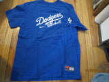 Los Angeles Dodgers Script Logo Blue T Shirt Large Nike
