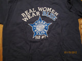 Chicago Police Real Women Wear Blue FOP#7 T Shirt Large