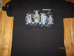 Houston Beer Drinking Armadillos Vintage T Shirt Large