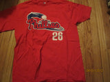 Philadelphia Phillies #26 Chase Utley T Shirt Medium