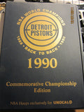 Detroit Pistons 1990 NBA Champs 16 Card Set + Binder Unocal Promo Mint!