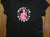 Made In Detroit Pink Logo W/Rhinestones Womens T Shirt Small