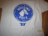 Rolling Rock Beer Old Logo White T Shirt XL