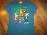Paul Frank Cast Aqua Blue Ladies T Shirt XSmall