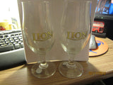 Lion Stout Sri Lanka Pair Of Tulip Glasses Nice!