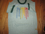 Florida Vintage Paint Dripping Logo Ringer T Shirt Medium