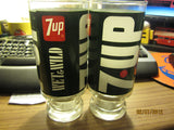 7 UP Vintage Set Of 2 Glasses